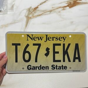 New Jersey License Plate Decor